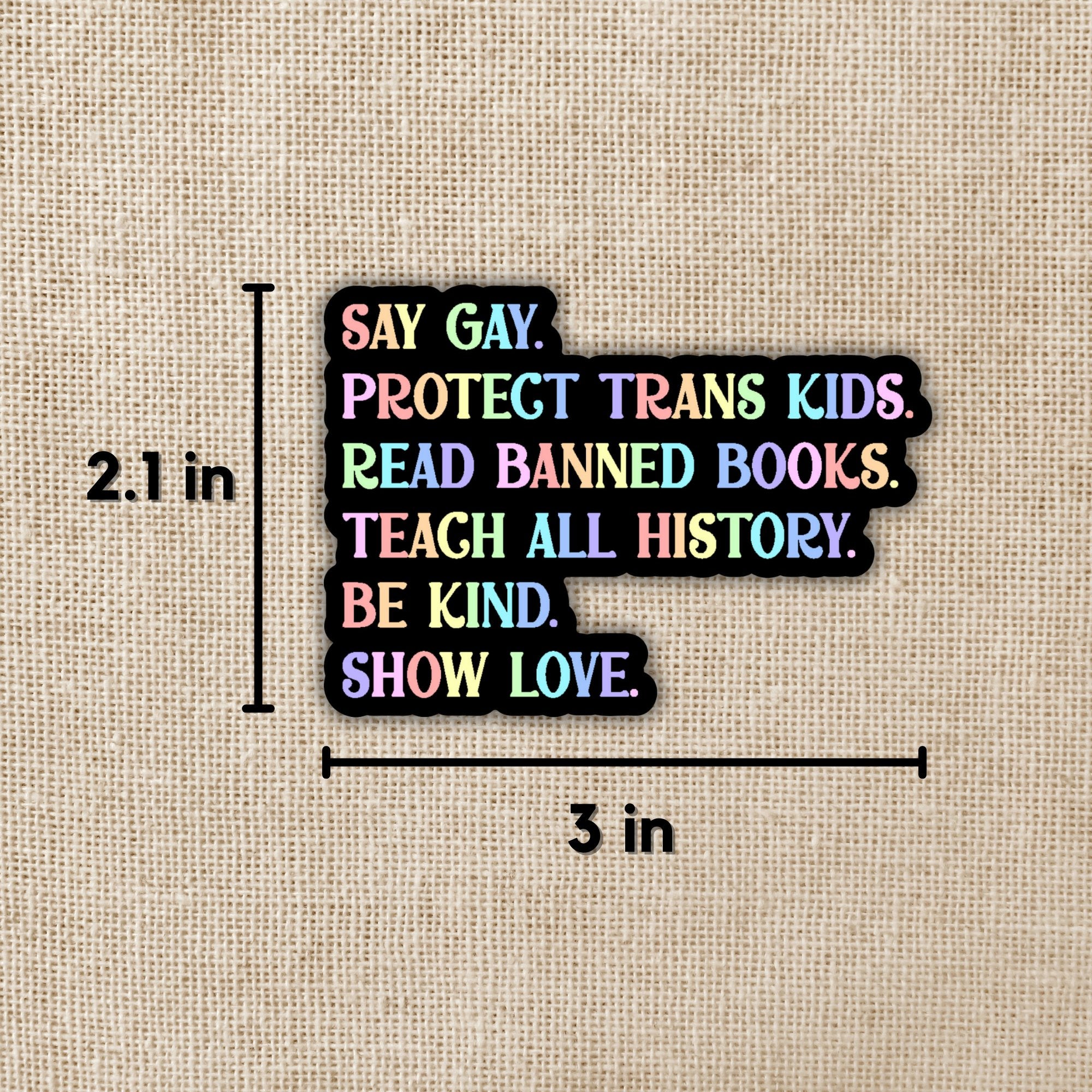 Say Gay Values Sticker - Spiral Circle
