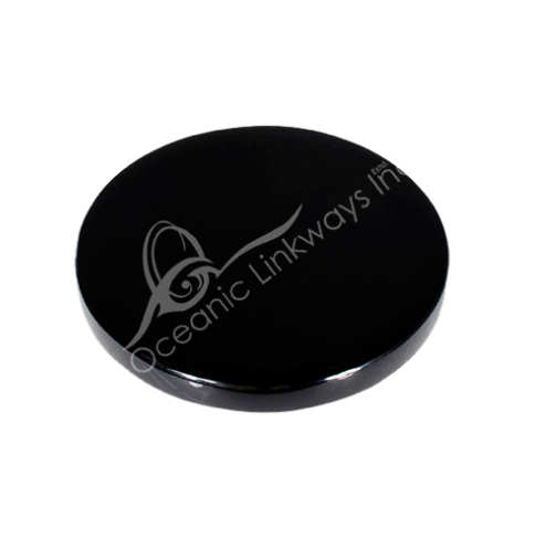 Scrying Mirror Plaque | Black Obsidian | 2 inch - Spiral Circle