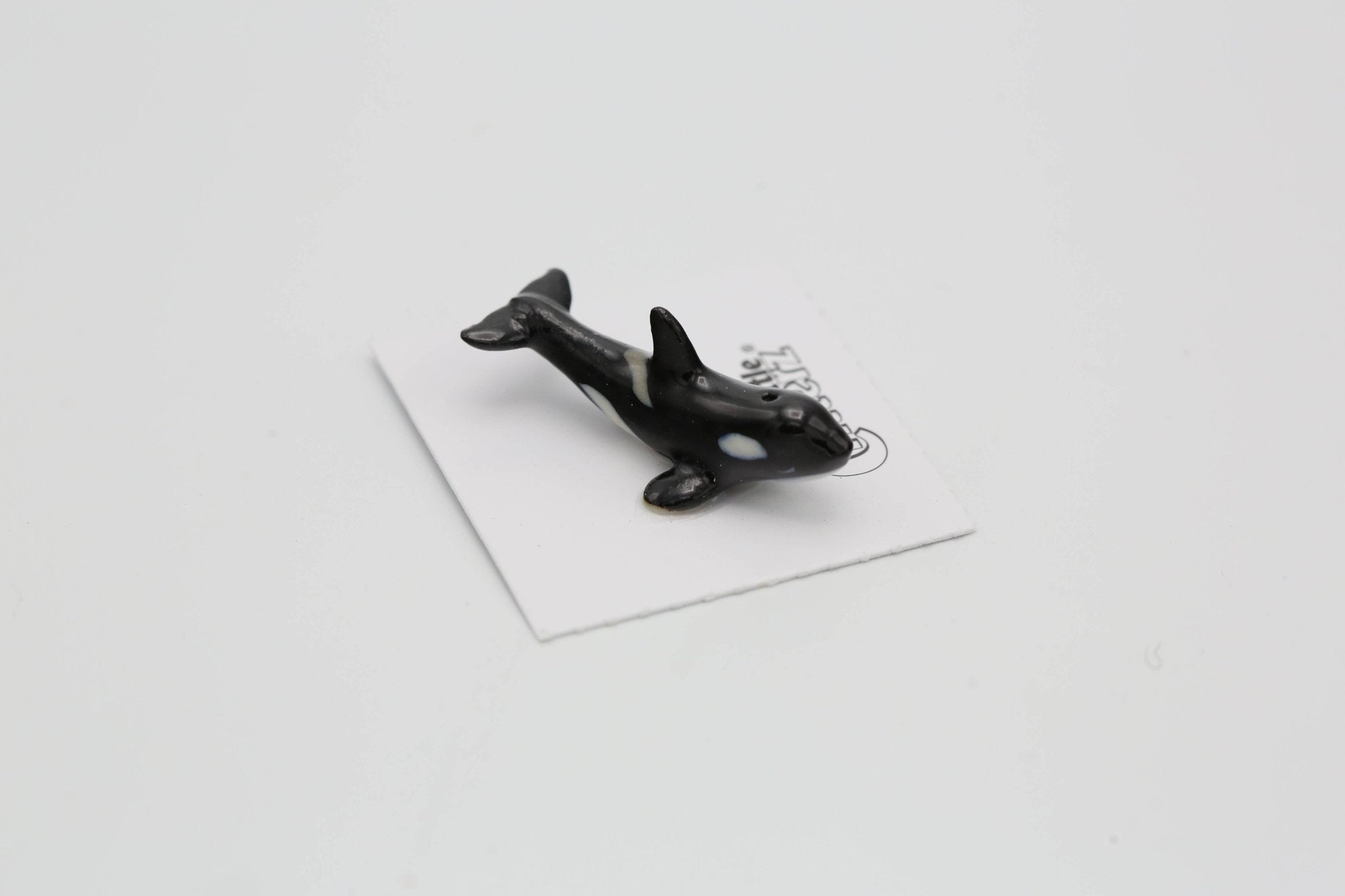 Seawolf Orca Decorative Figurine - Porcelain Miniature - Spiral Circle