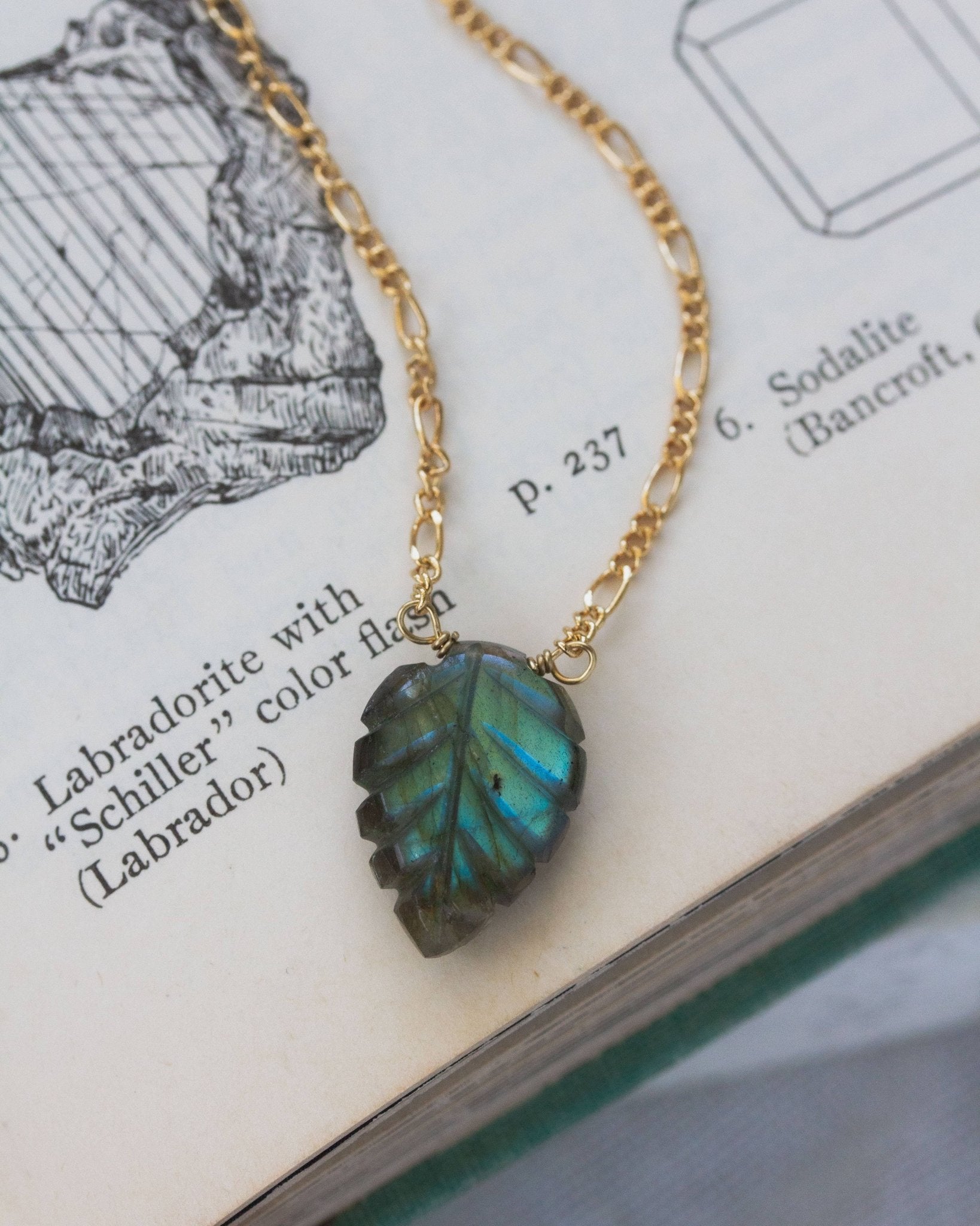 Secret Garden Gemstone Necklace | Labradorite - Spiral Circle