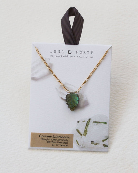 Secret Garden Gemstone Necklace | Labradorite - Spiral Circle