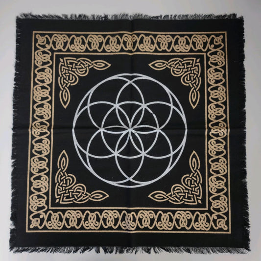Seed of Life Altar Cloth - Spiral Circle