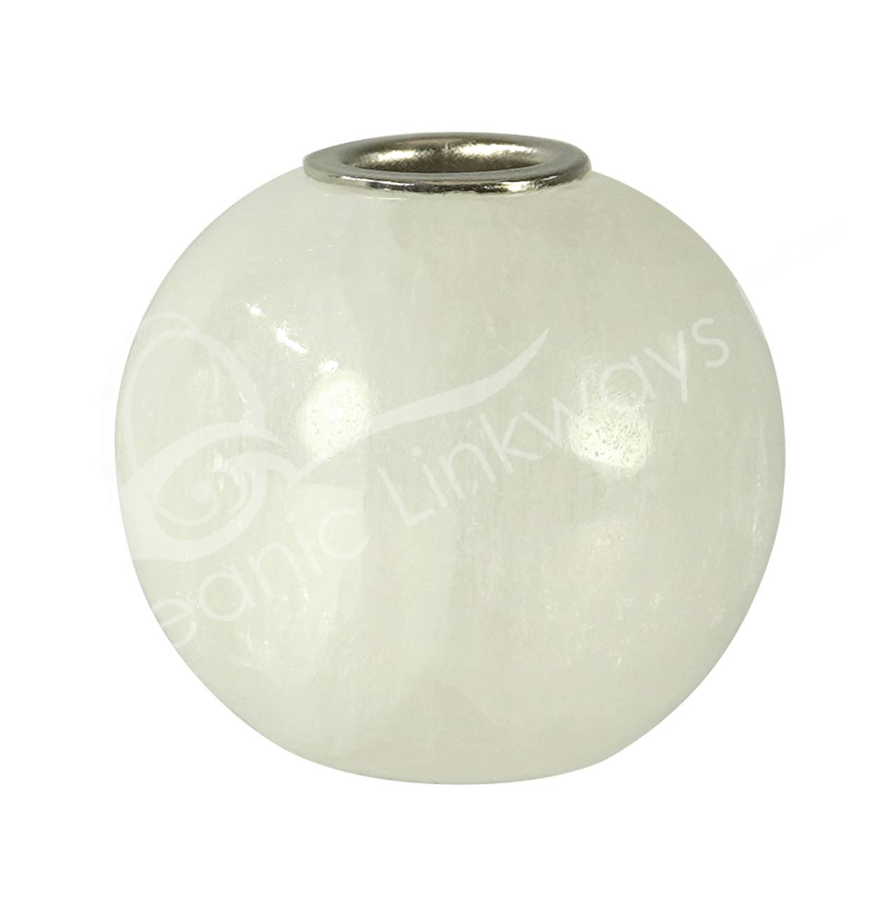 Selenite Mini Candle Holder 1.5-1.75" - Spiral Circle