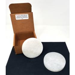 Selenite Polished Circle 3.5-4" - Spiral Circle