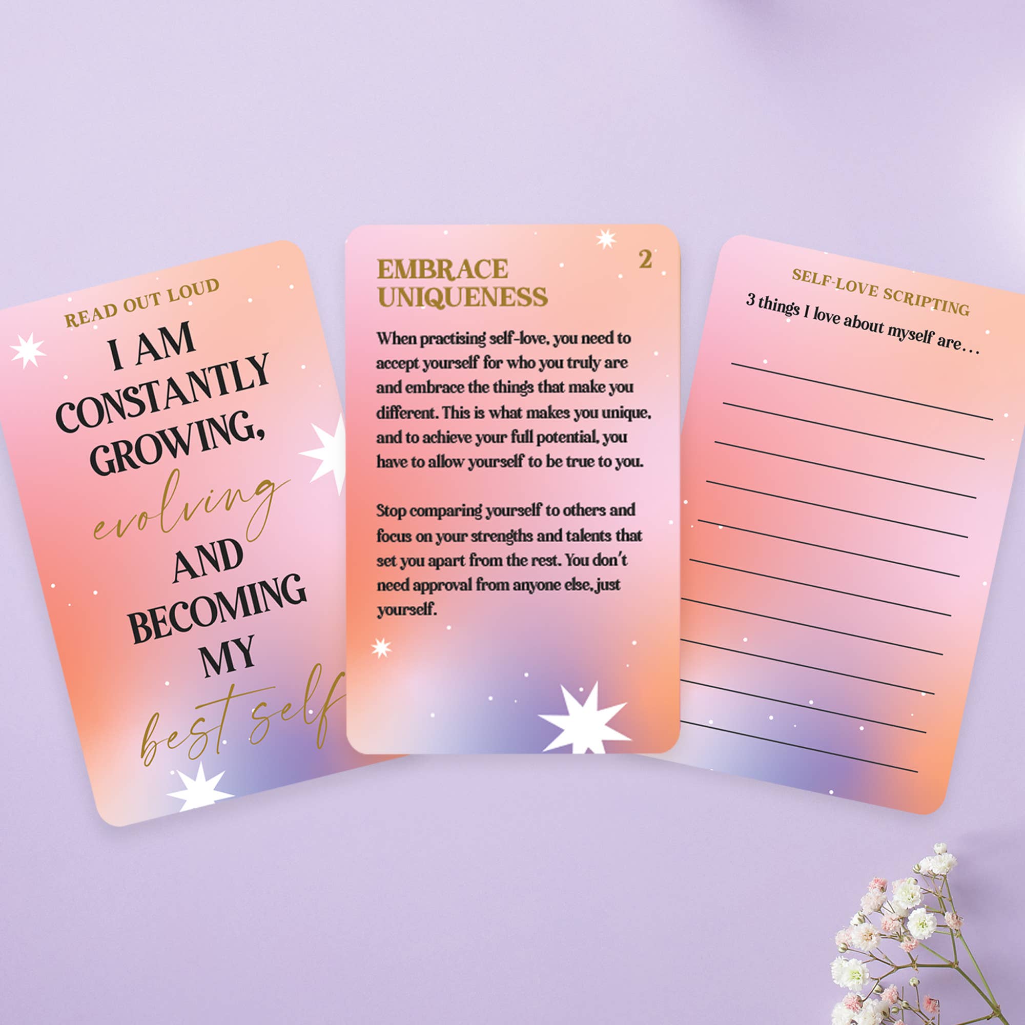 Self Love Affirmation Card Pack - Spiral Circle