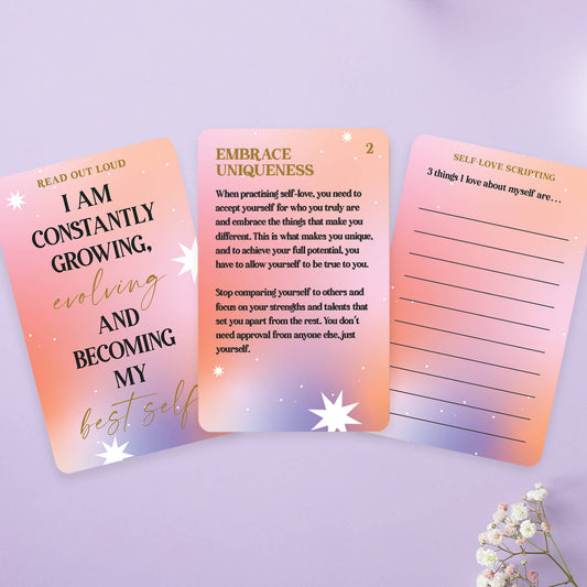 Self Love Affirmation Card Pack - Spiral Circle