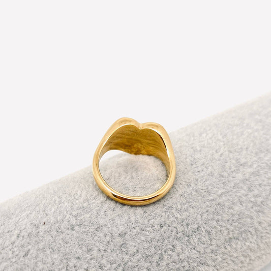 SELF LOVE CLUB |Heart Shaped 18K Gold Plated Rings - Spiral Circle