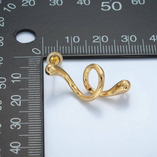 Serpent Earrings - Spiral Circle