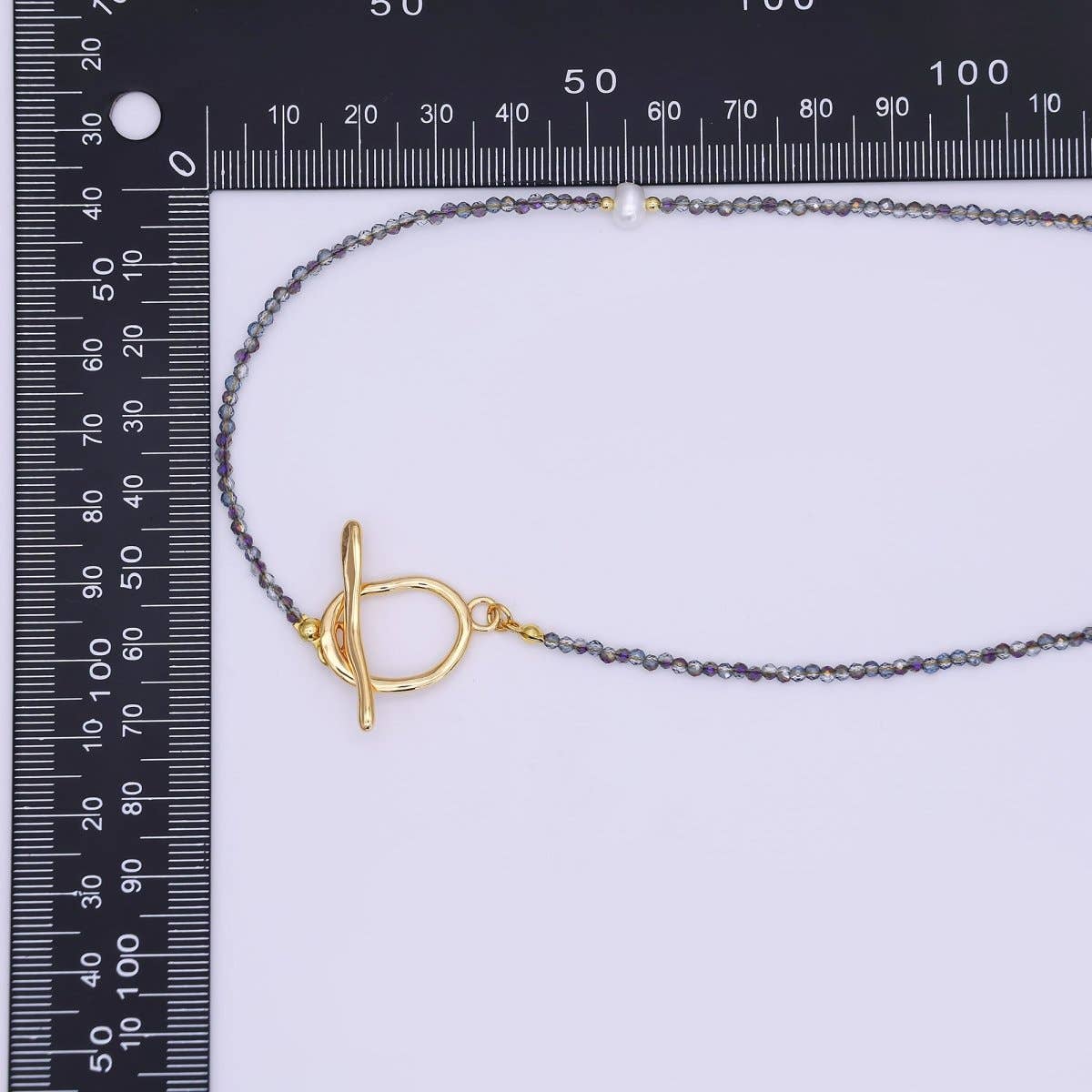 Shell Pearl Amethyst & Jasper Necklace | 40