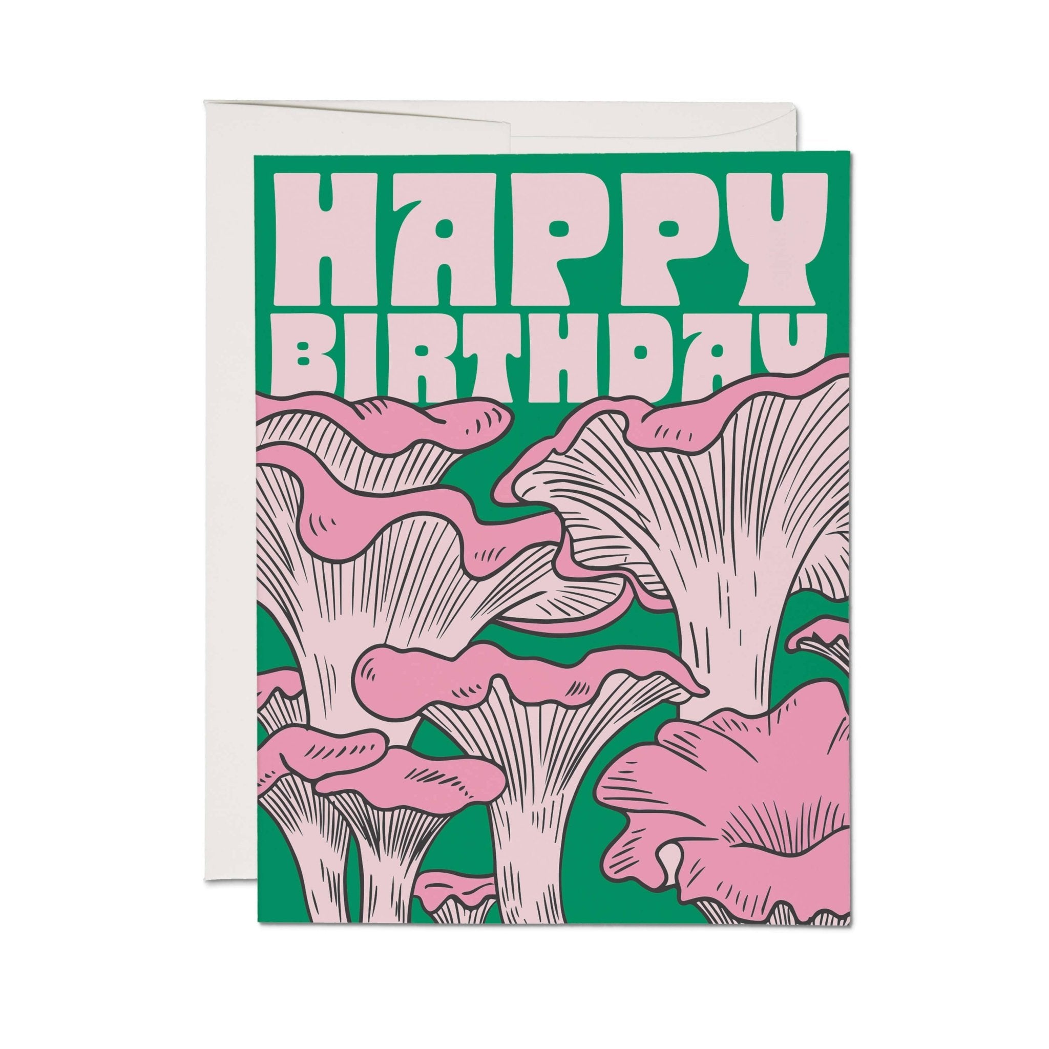 Shroomy Birthday greeting card - Spiral Circle