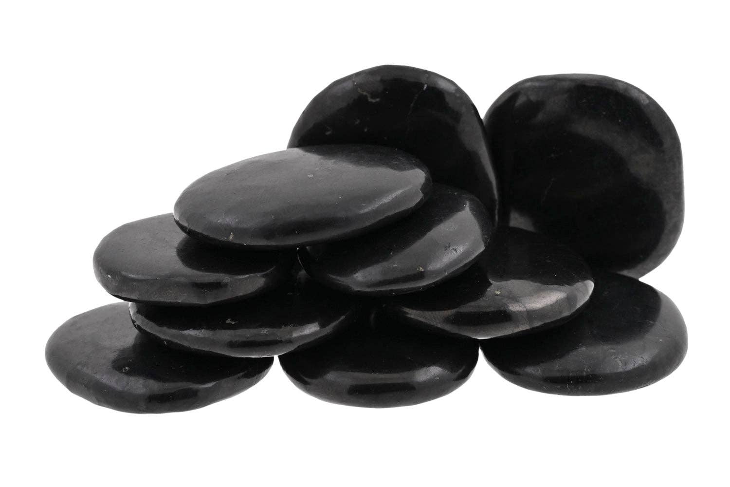 Shungite Pocket Stones - Spiral Circle