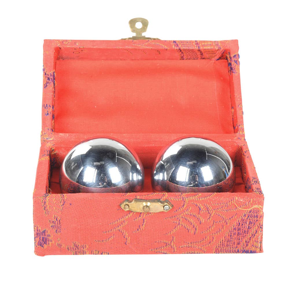 Silver Therapy Balls - Spiral Circle