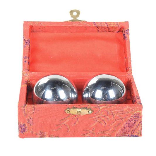Silver Therapy Balls - Spiral Circle