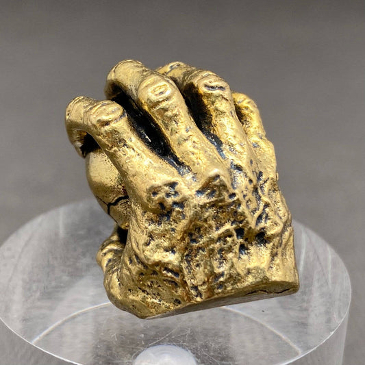 Skull In Hand | Brass Figurine - Spiral Circle