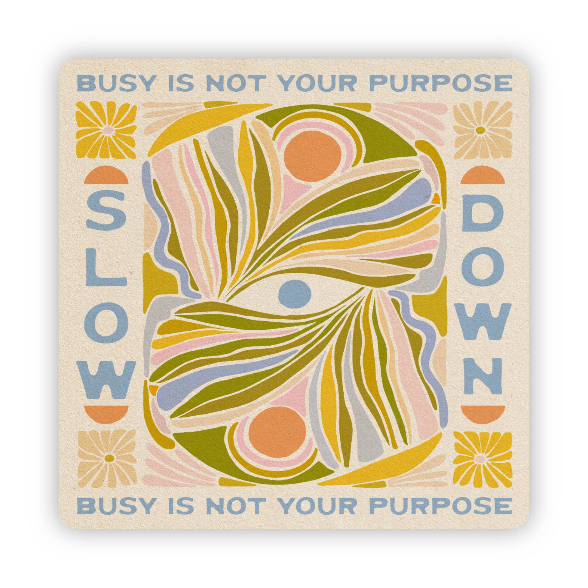Slow Down | Sticker - Spiral Circle