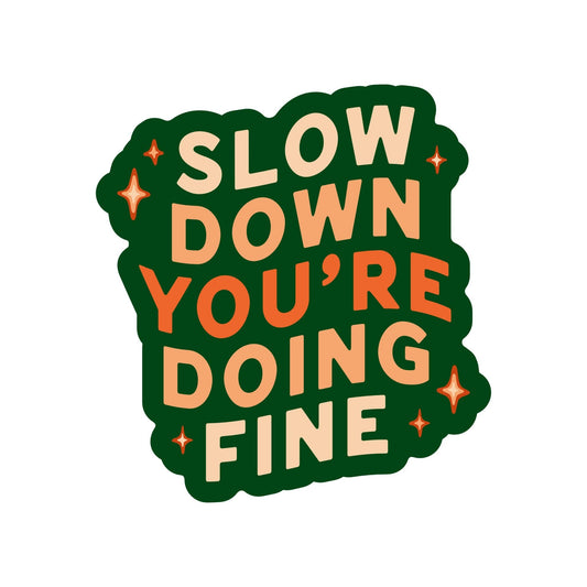 Slow Down Sticker - Spiral Circle