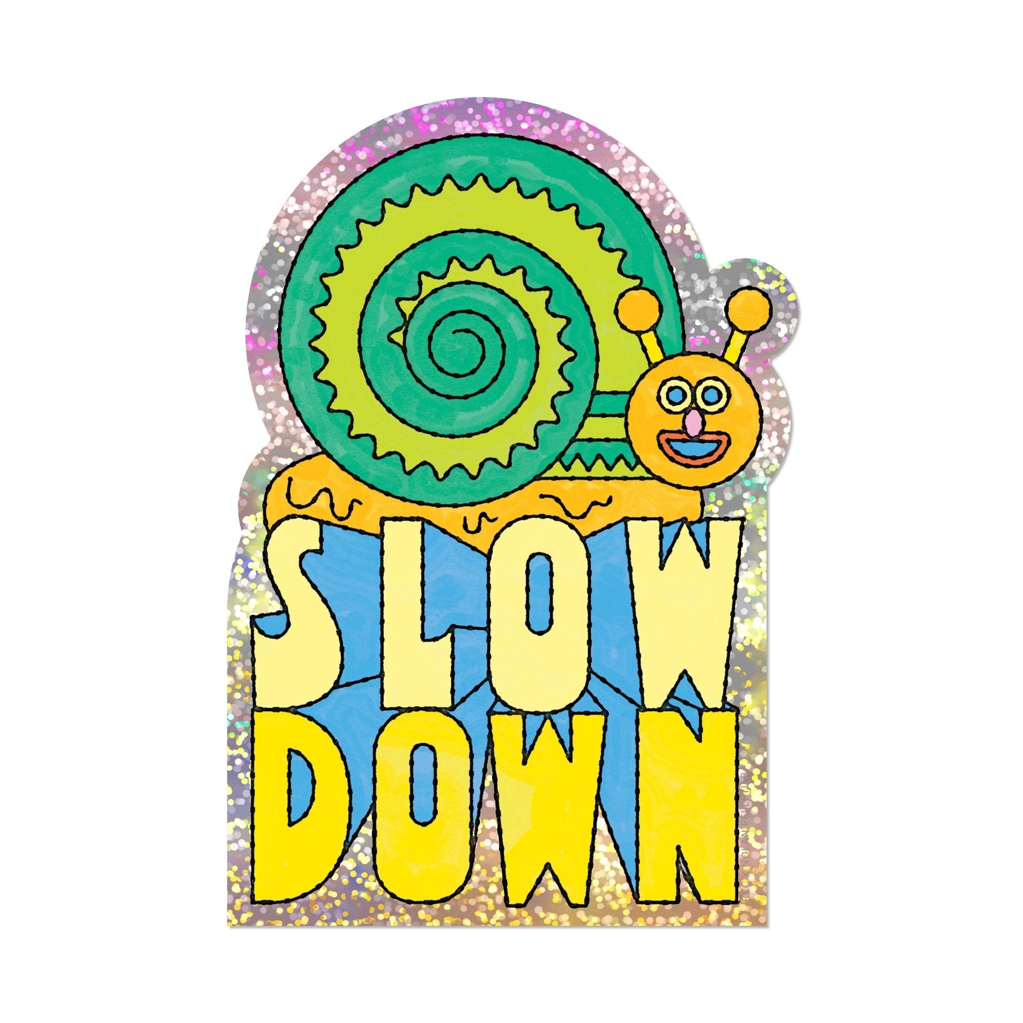 Slow Down sticker - Spiral Circle