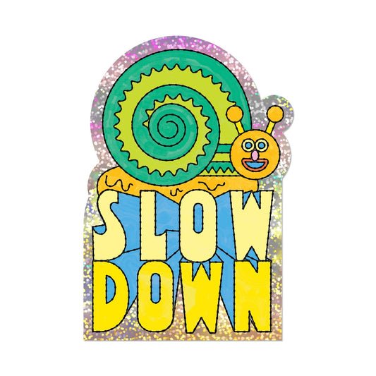 Slow Down sticker - Spiral Circle