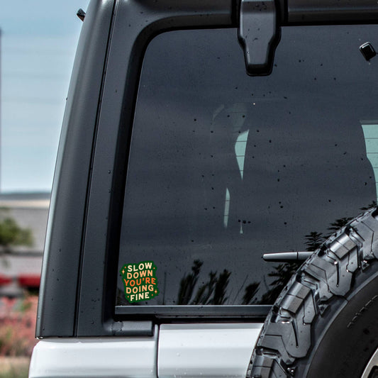 Slow Down Sticker - Spiral Circle