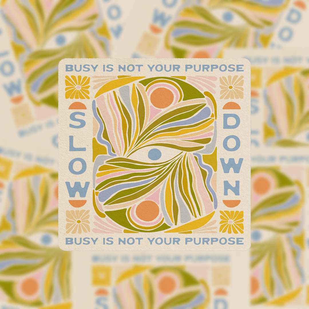Slow Down | Sticker - Spiral Circle