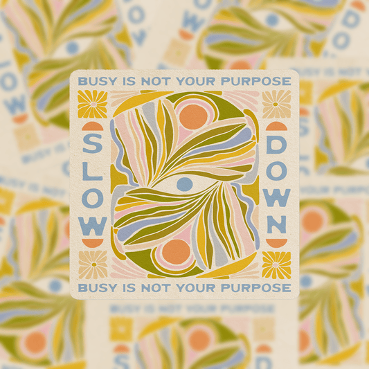 Slow Down | Sticker - Spiral Circle