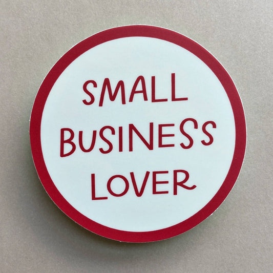 Small Business Lover Sticker - Spiral Circle