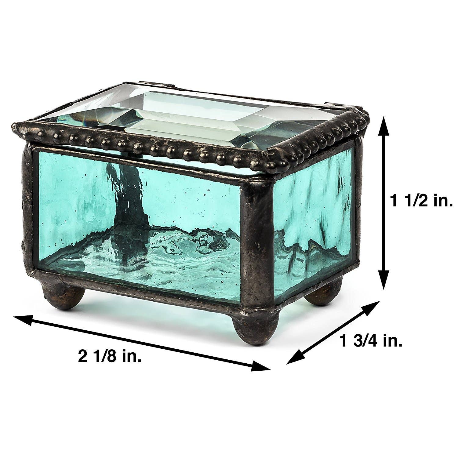 Small Stained Glass Ring Box J Devlin Box 325 Series - Spiral Circle