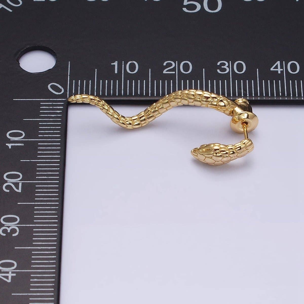 Snake Drop Earrings - Spiral Circle