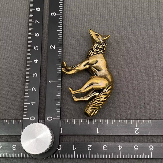 Sneaking Fox | Brass Figurine - Spiral Circle