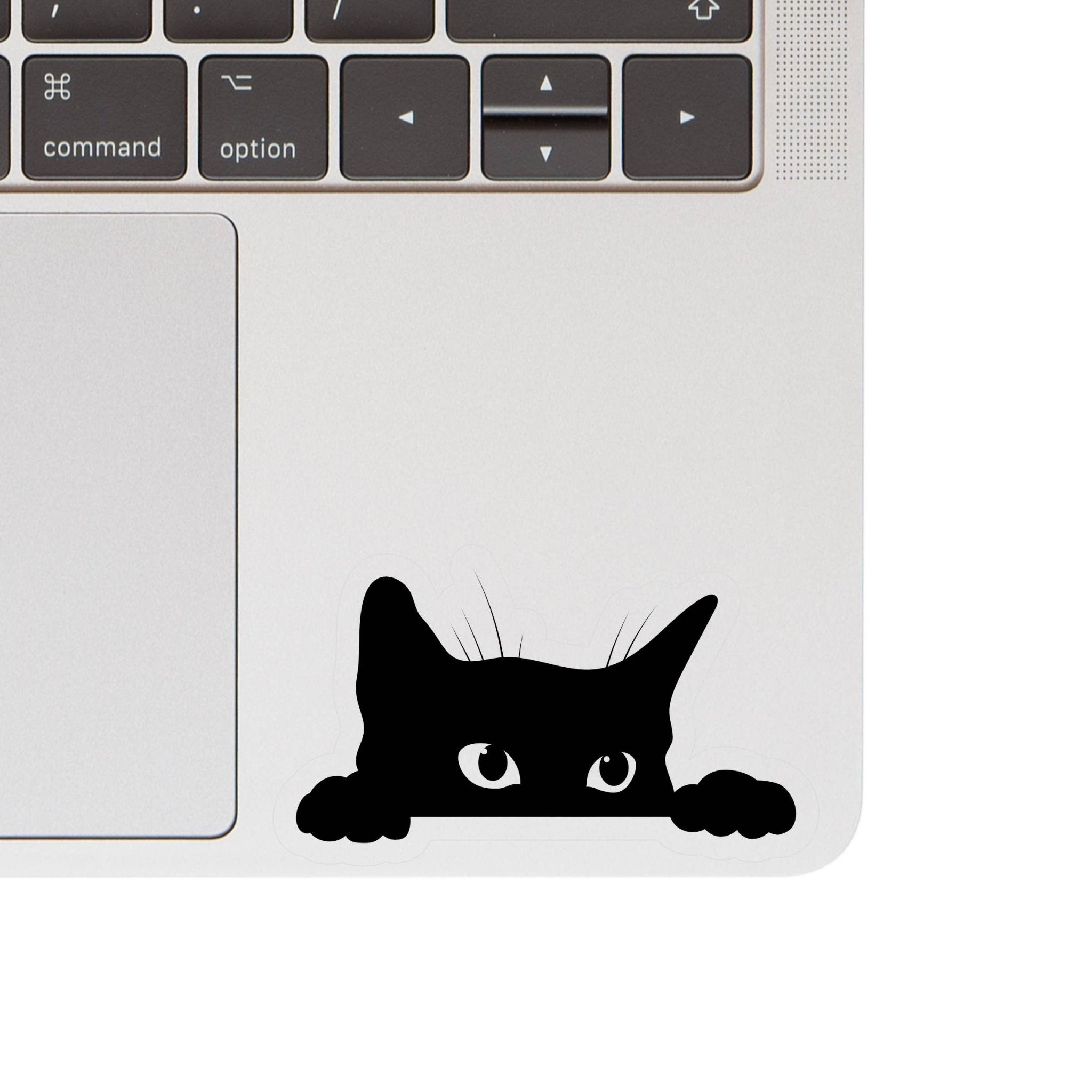 Sneaky Black Cat Sticker - Spiral Circle