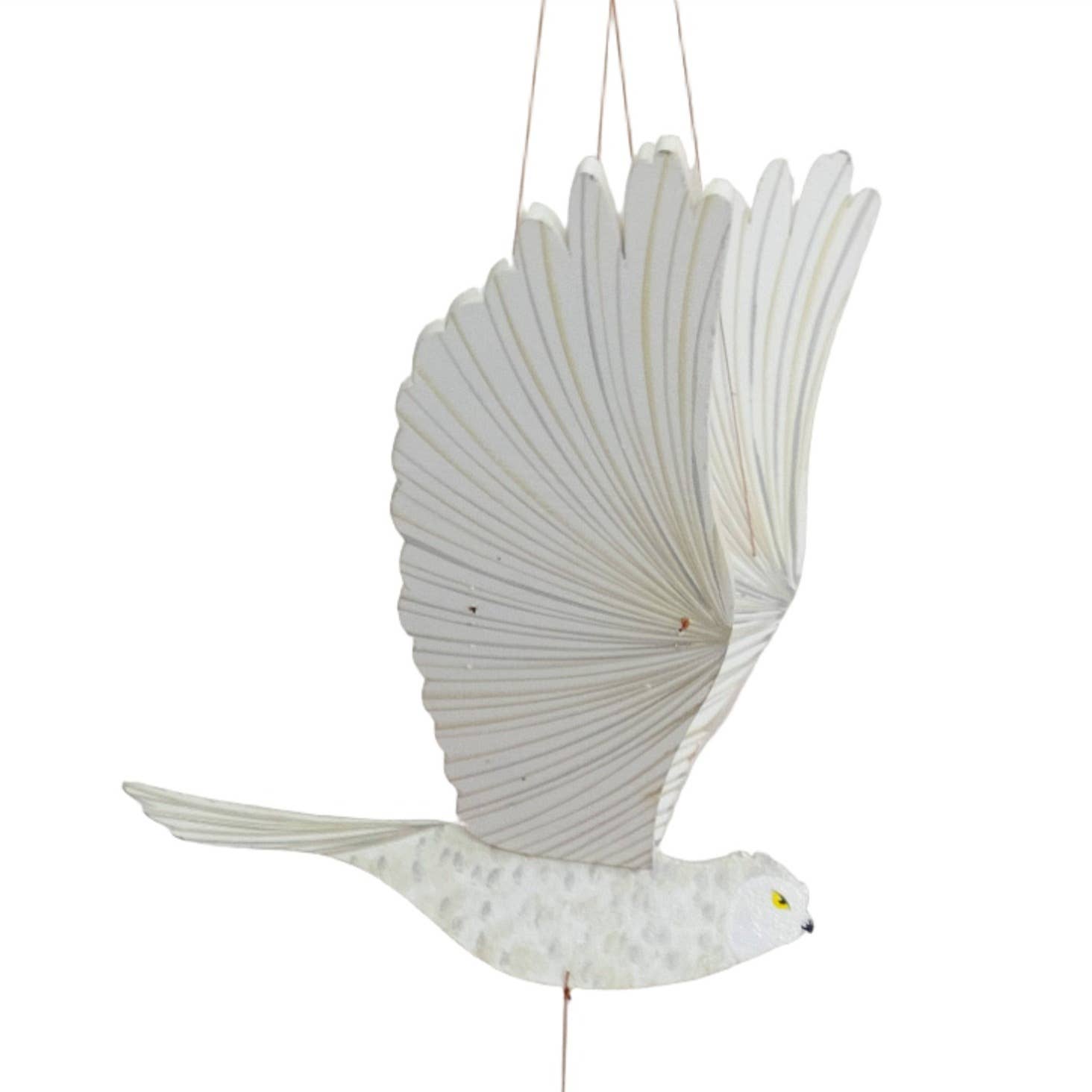 Snowy Owl BIrd Flying Mobile - Spiral Circle