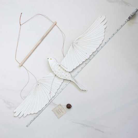 Snowy Owl BIrd Flying Mobile - Spiral Circle