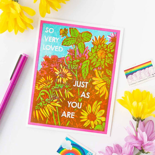 So Very Loved (Just As You Are) Encouragement Card - Spiral Circle