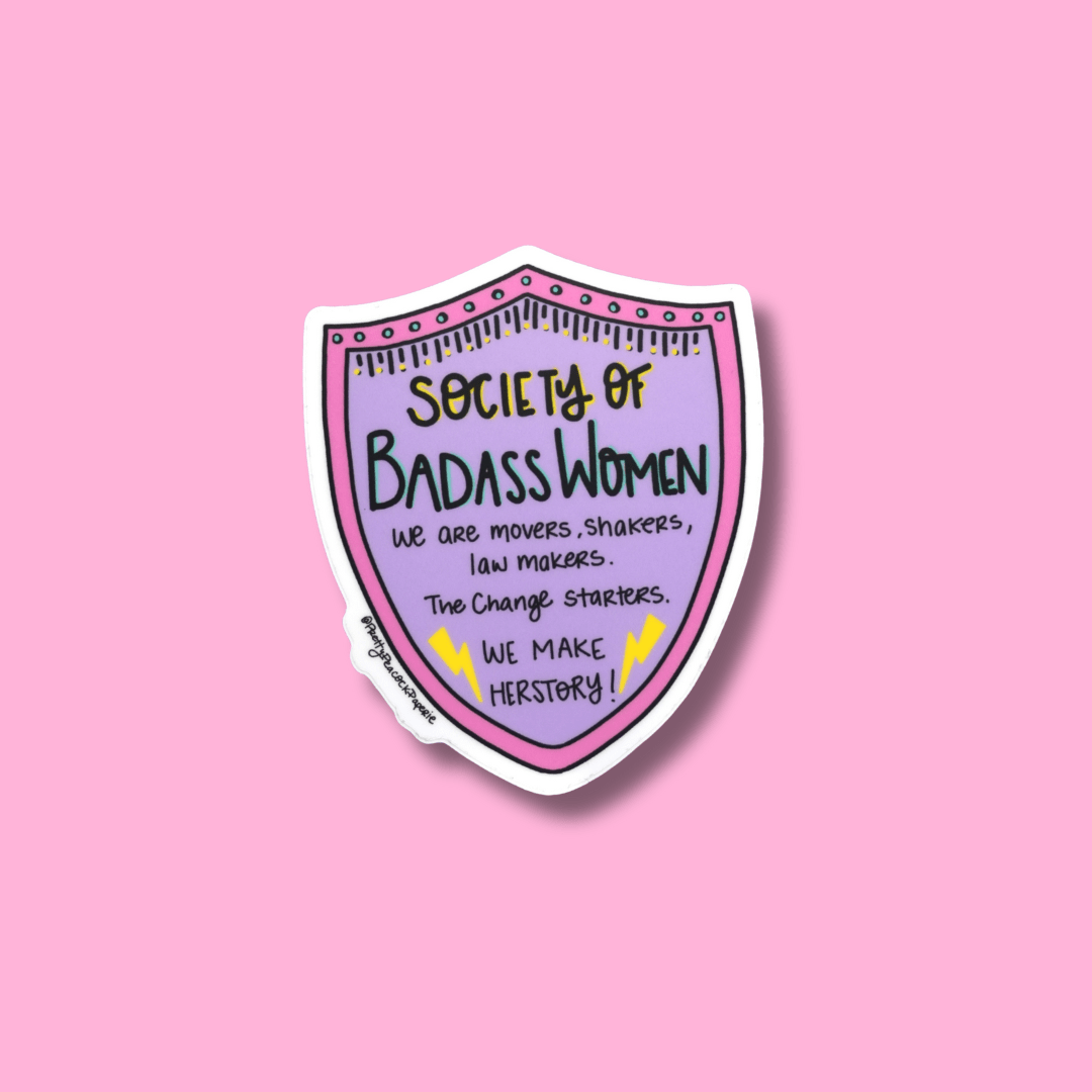 Society of Badass Women Sticker - Spiral Circle
