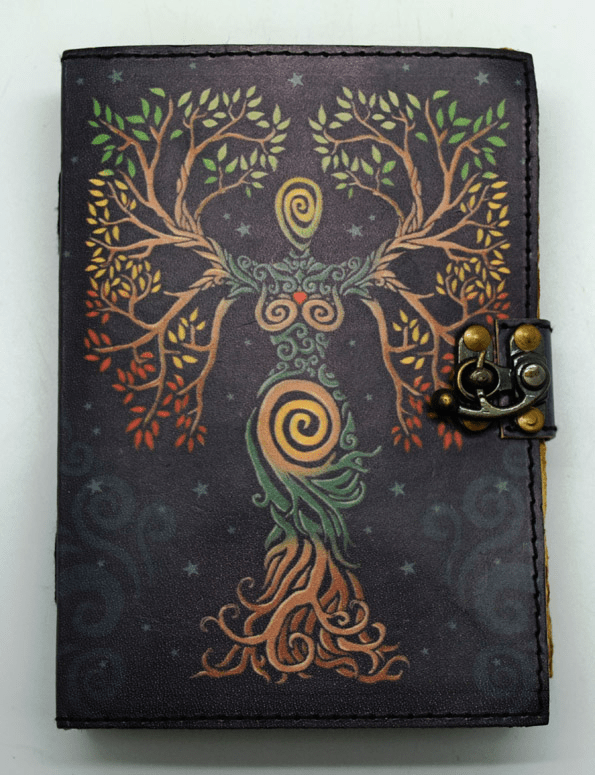 Soft Leather Color Goddess Journal - Spiral Circle
