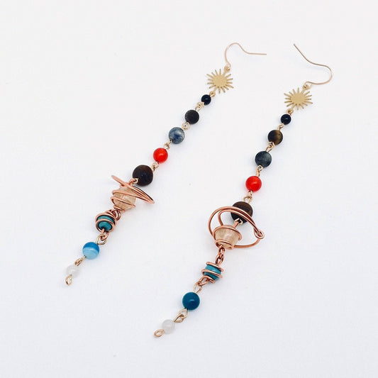 Solar System Earrings - Spiral Circle