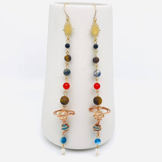 Solar System Earrings - Spiral Circle