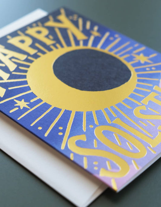 Solstice Moon Holiday Card - Spiral Circle