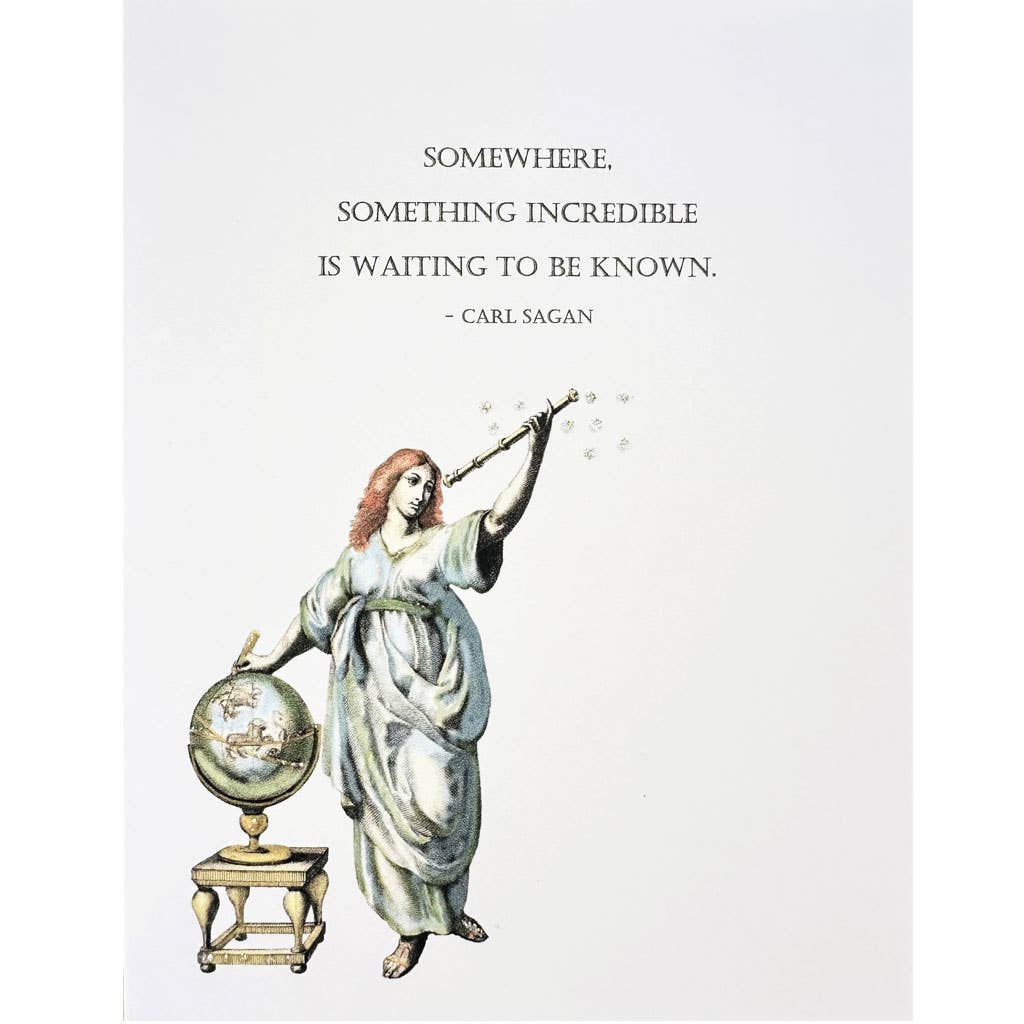 Something Incredible Carl Sagan Card - Spiral Circle
