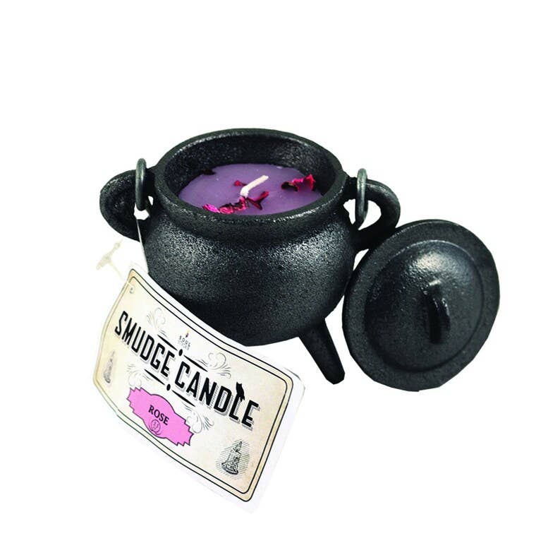 Soul Sticks - Rose Cauldron Smudge Candle (4 in.) - Spiral Circle