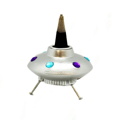 Space Ship | BackFlow Incense Burner - Spiral Circle