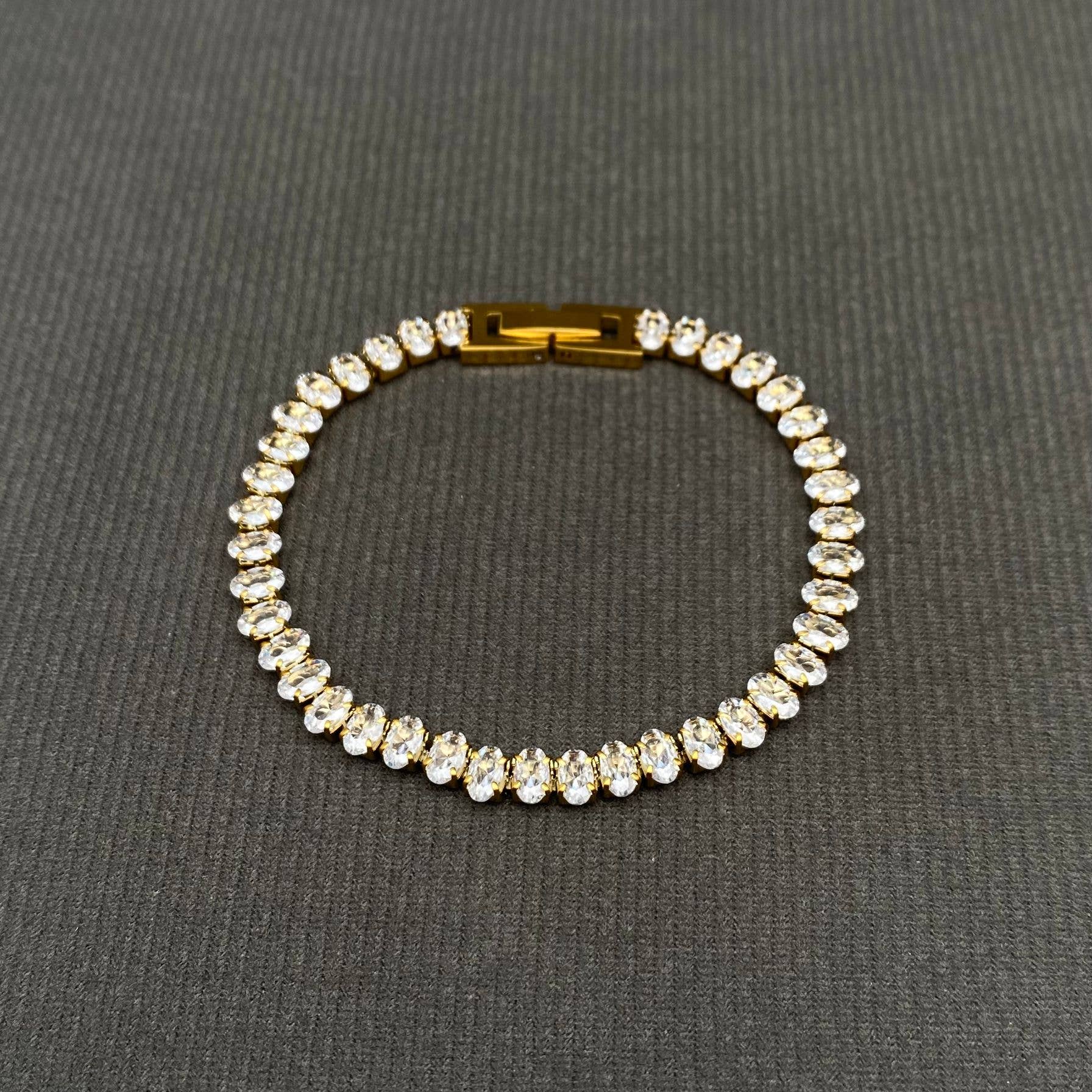 Sparkling 18K Gold Plated Bracelet - Spiral Circle