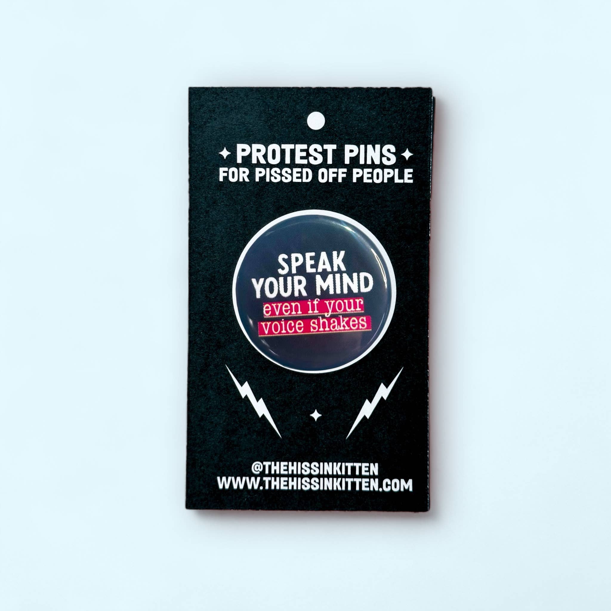 Speak Your Mind Even if Your Voice Shakes (Button/Magnet!) - Spiral Circle