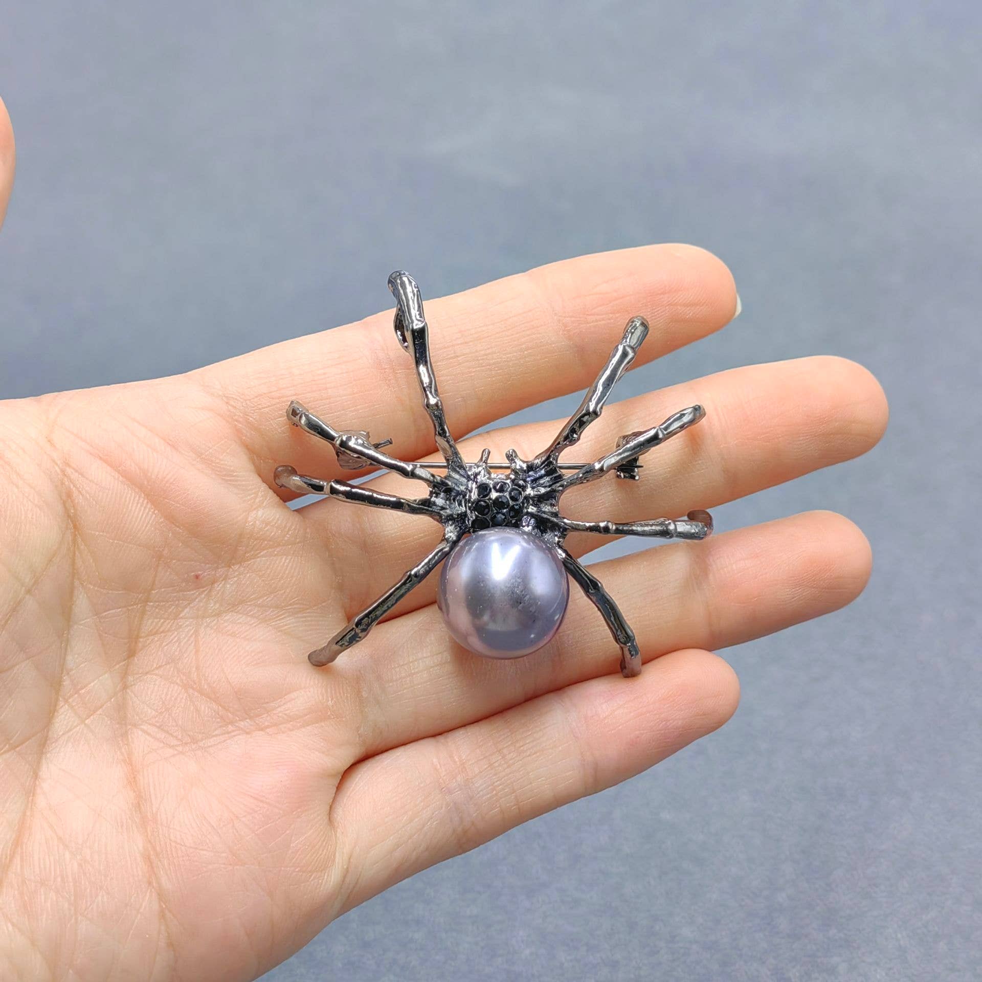 Spider Brooch - Spiral Circle