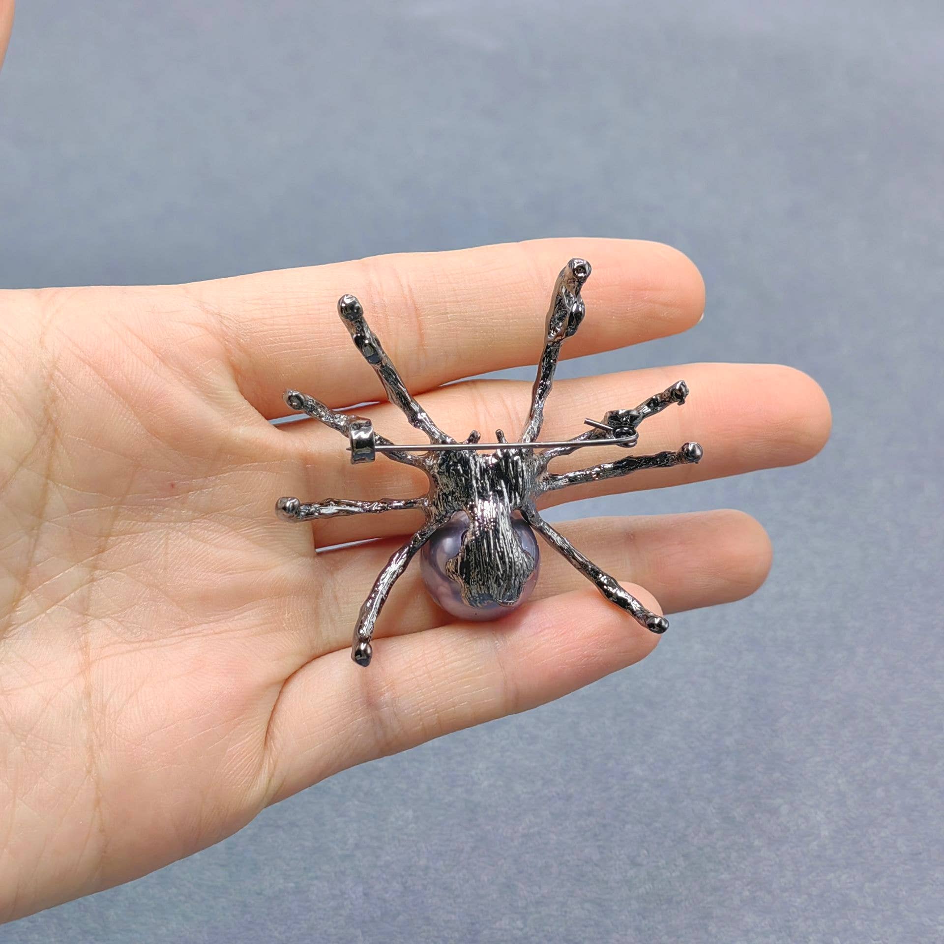 Spider Brooch - Spiral Circle