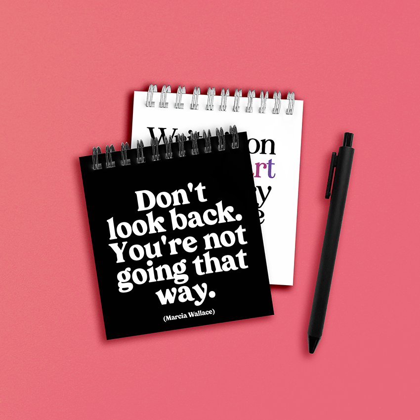 Spiral Notepads | Don't Look Back (Marcia Wallace) - Spiral Circle