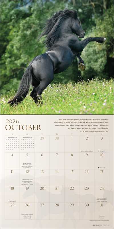 Spirit Horses 2026 Wall Calendar by Tony Stromberg by Tony Stromberg - Spiral Circle