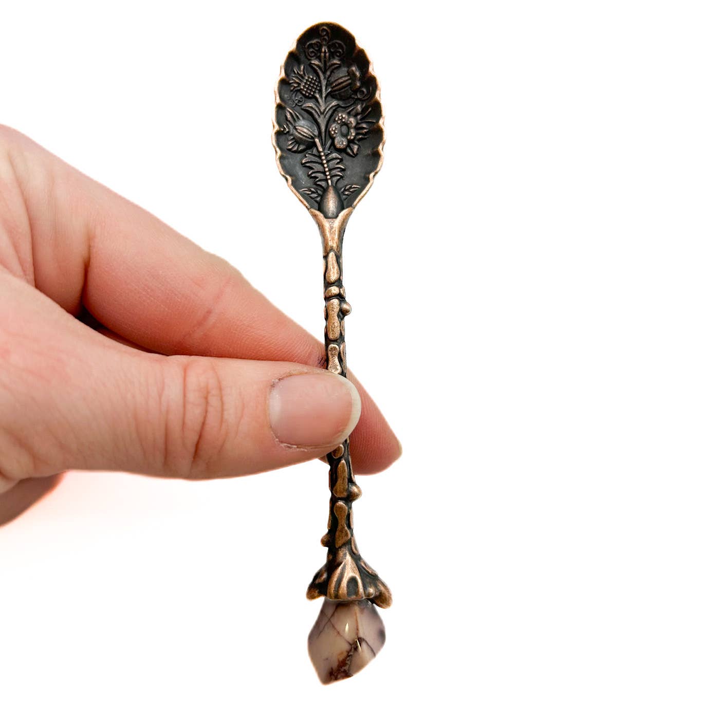 Spoon with Gemstone - Spiral Circle