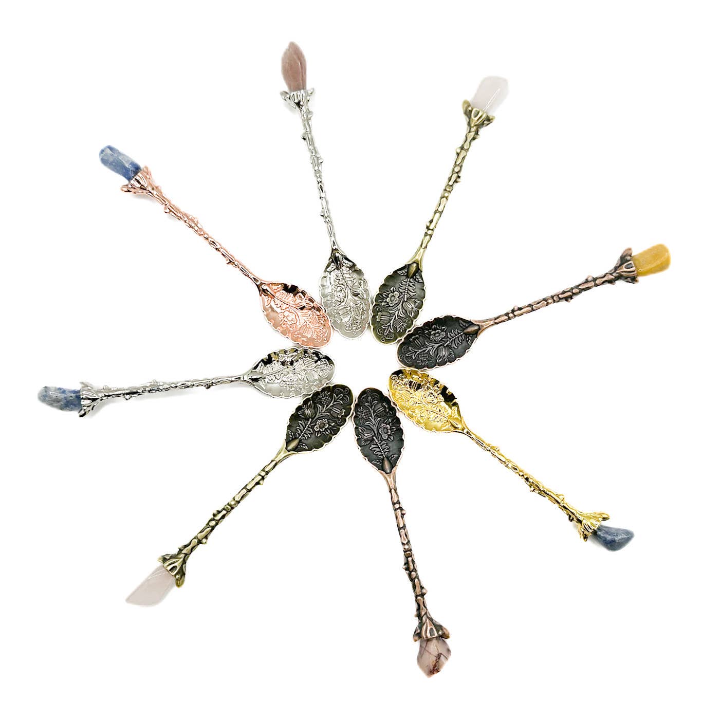 Spoon with Gemstone - Spiral Circle