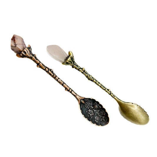 Spoon with Gemstone - Spiral Circle